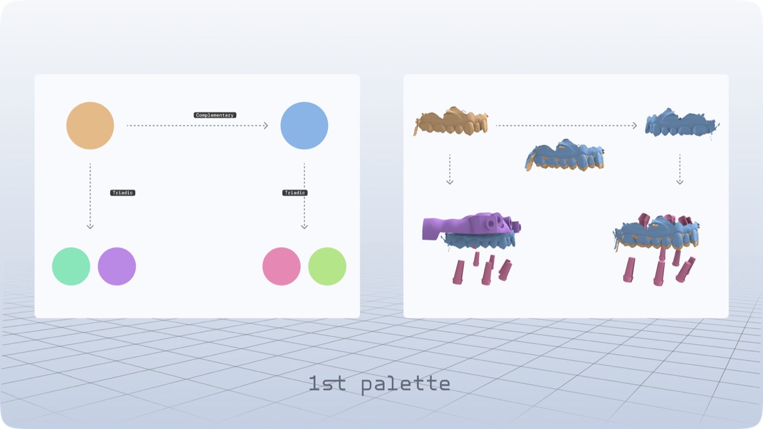 Palette applied, first set